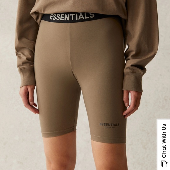 Essentials Taupe Biker Shorts womens - Picture 9 of 11